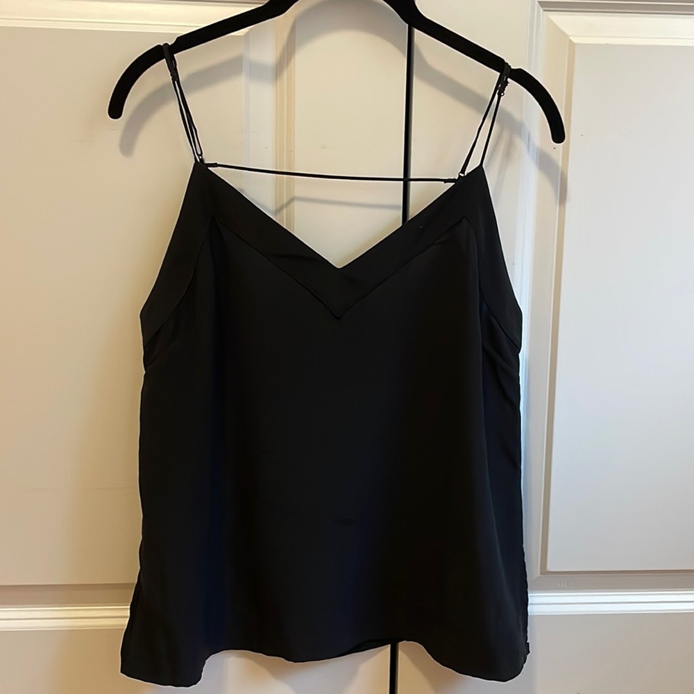 Cuyana Black Silk Tank
